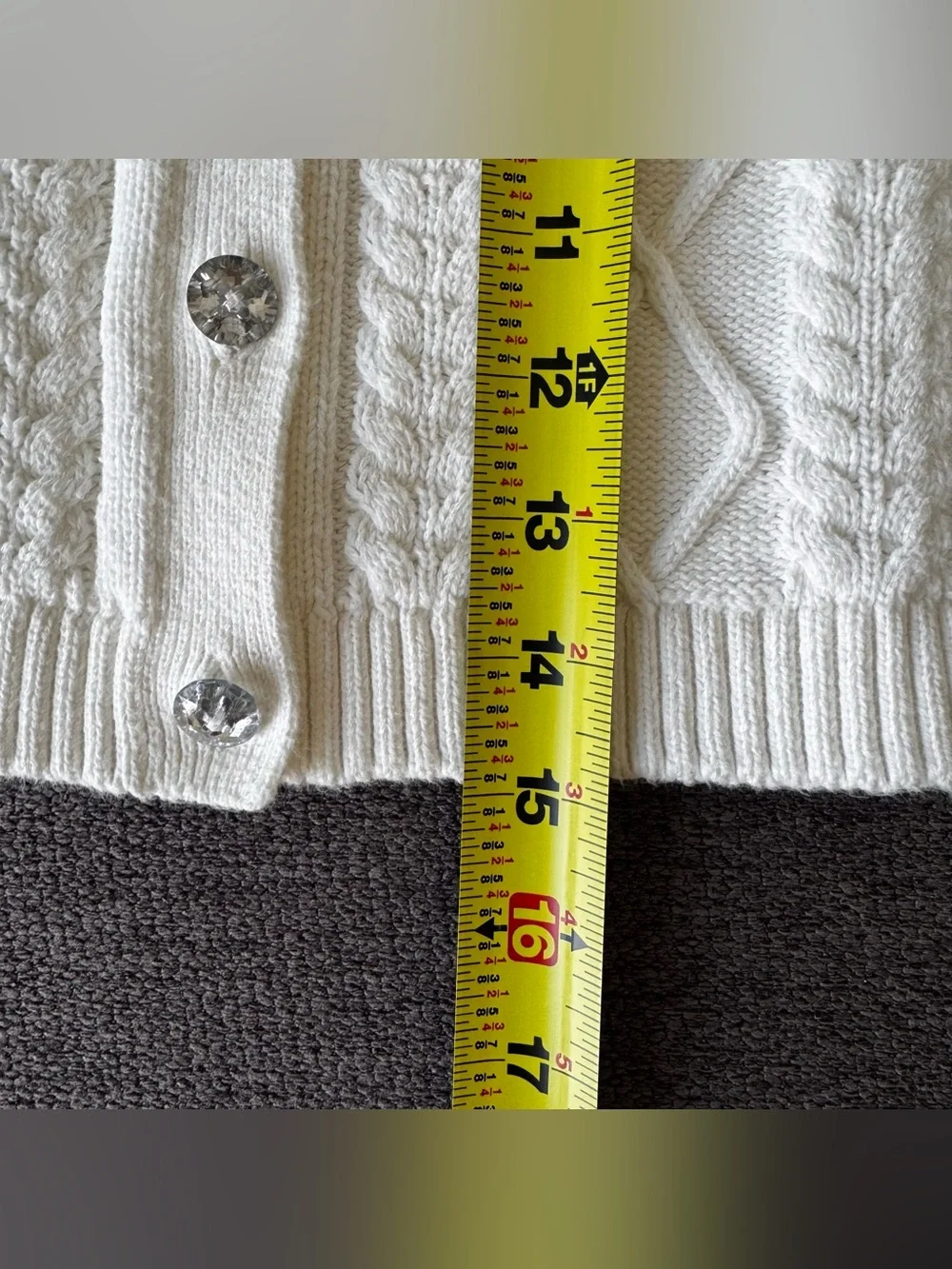 Gymboree White Cable-Knit Button Cardigan Preppy Classic Holiday Girls 4T